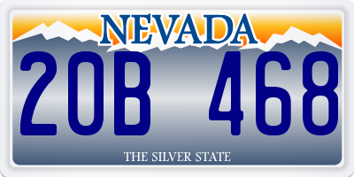 NV license plate 20B468