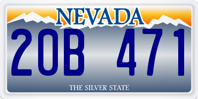 NV license plate 20B471