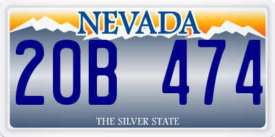 NV license plate 20B474