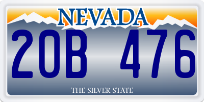 NV license plate 20B476