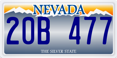 NV license plate 20B477