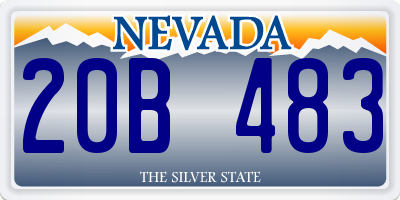NV license plate 20B483