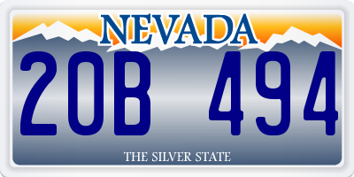 NV license plate 20B494