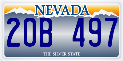 NV license plate 20B497