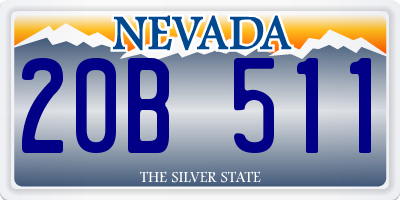 NV license plate 20B511