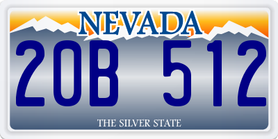 NV license plate 20B512