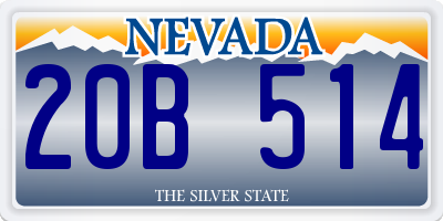 NV license plate 20B514