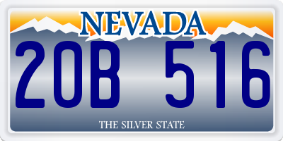 NV license plate 20B516