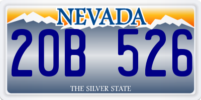 NV license plate 20B526