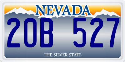 NV license plate 20B527