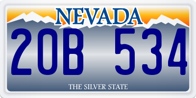 NV license plate 20B534