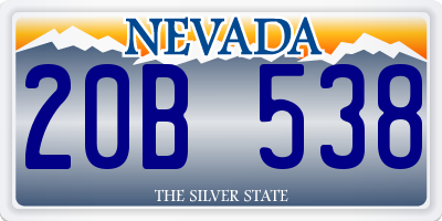 NV license plate 20B538