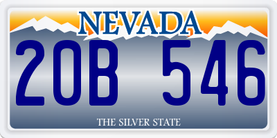 NV license plate 20B546