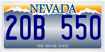 NV license plate 20B550