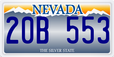 NV license plate 20B553