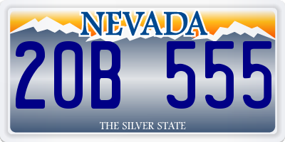 NV license plate 20B555