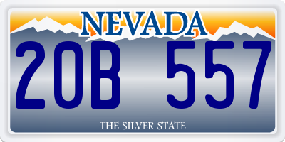 NV license plate 20B557