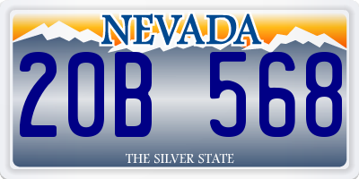 NV license plate 20B568