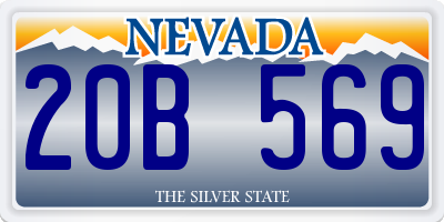 NV license plate 20B569