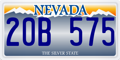 NV license plate 20B575