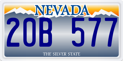 NV license plate 20B577
