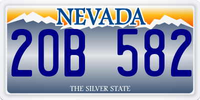 NV license plate 20B582