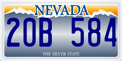 NV license plate 20B584