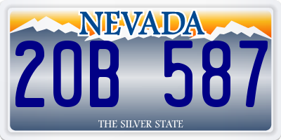 NV license plate 20B587