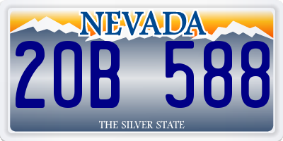 NV license plate 20B588