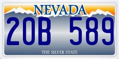 NV license plate 20B589