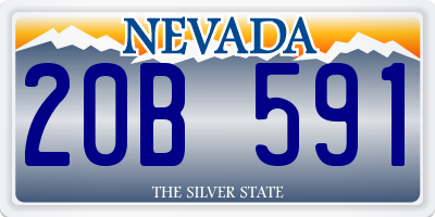 NV license plate 20B591