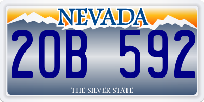 NV license plate 20B592