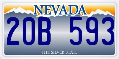 NV license plate 20B593