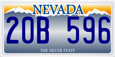 NV license plate 20B596