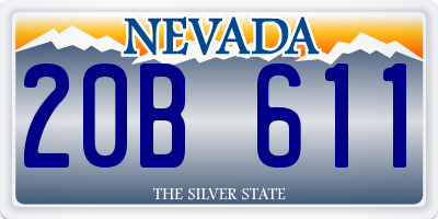 NV license plate 20B611