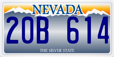 NV license plate 20B614