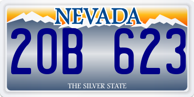 NV license plate 20B623