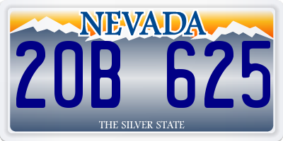 NV license plate 20B625