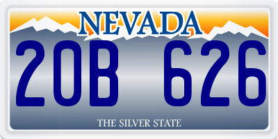 NV license plate 20B626