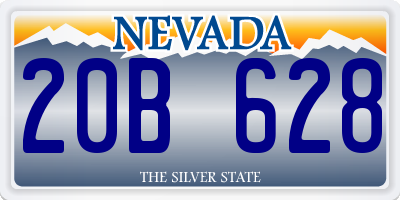 NV license plate 20B628