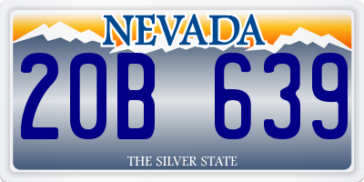 NV license plate 20B639