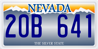 NV license plate 20B641