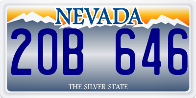 NV license plate 20B646