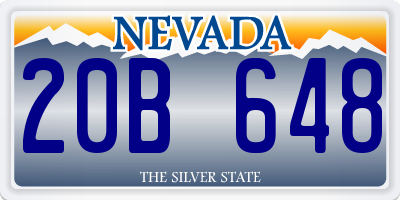 NV license plate 20B648