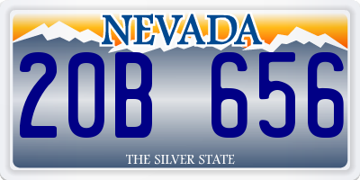 NV license plate 20B656
