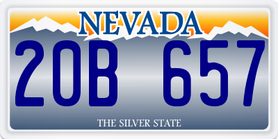 NV license plate 20B657