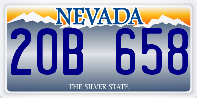 NV license plate 20B658