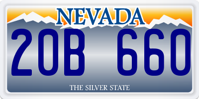 NV license plate 20B660