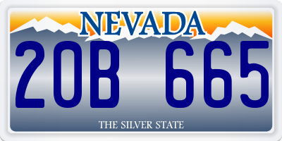 NV license plate 20B665