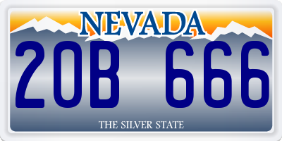 NV license plate 20B666